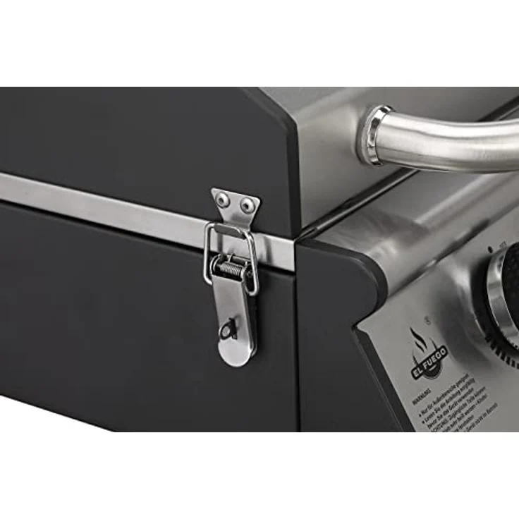 Gasgrill "JESOLO" von El Fuego® mit 2 Hochleistungs-Brennern (2x 3,0 kW), mit Sichtfenster, Grillrost & Brenner aus Edelstahl gefertigt, Tischgasgrill, Campinggrill, BBQ, AY 4411 – Bild 5