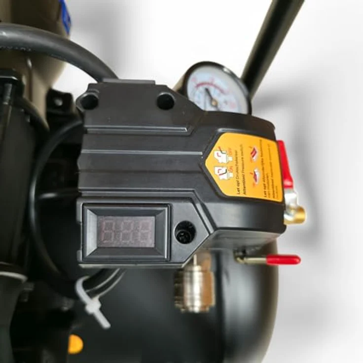DeTec Flüsterkompressor Airpro, 40L Druckluftkompressor mit 8 bar und 410 L/min, geräuscharm und ölfrei – Bild 6