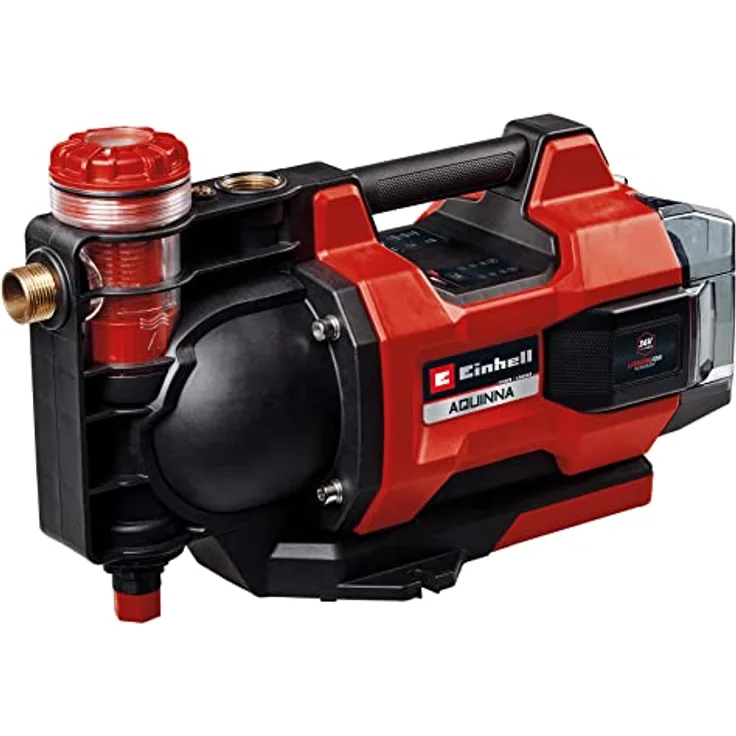 Einhell automatische Akku-Gartenpumpe AQUINNA 36/38 F LED AUTOMATIC Power X-Change (36 V, max. 3800 L/h, max. 37 m Förderhöhe, Automatikfunktion, ECO/Boost, Vorfilter, ohne Akku)