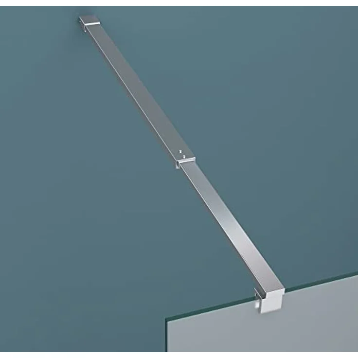 Mai & Mai Duschwand Bremen2VS, Duschabtrennung 100x200cm aus 10mm ESG-Sicherheitsglas mit NANO-Beschichtung und rechteckigem Stabilisator BRAM2 – Bild 3