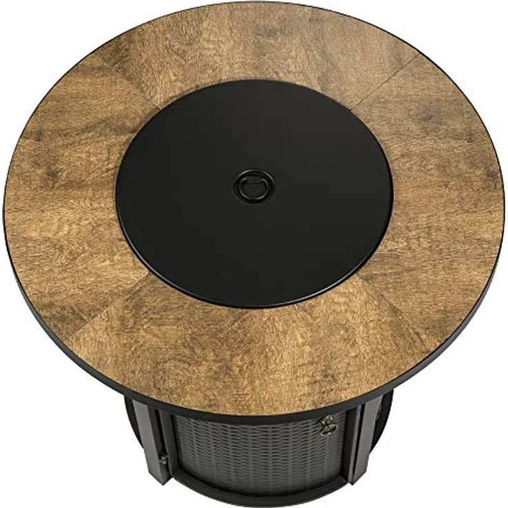 Peaktop Round Steel Ceramic 26inch Braciere, Nero/Marrone – Bild 5