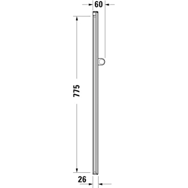 Duravit Universal Duschstange, variable Brausestange mit höhenverstellbarer Handbrausehalterung, 810 mm, Weiß Hochglanz – Bild 5