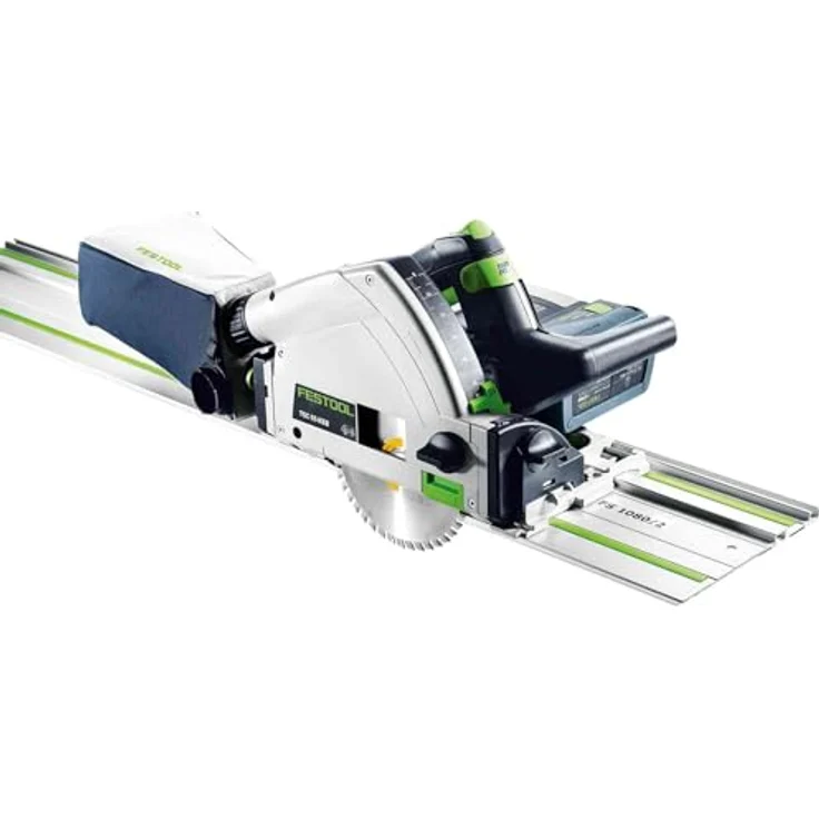 Festool Akku-Tauchsäge TSC 55 5,0 KEBI-Plus/XL-FS (mit Akkupacks, Schnellladegerät, Kreissägeblatt, Splitterschutz, Staubfangbeutel, Innensechskantschlüssel, Führungsschiene), im Systainer – Bild 2