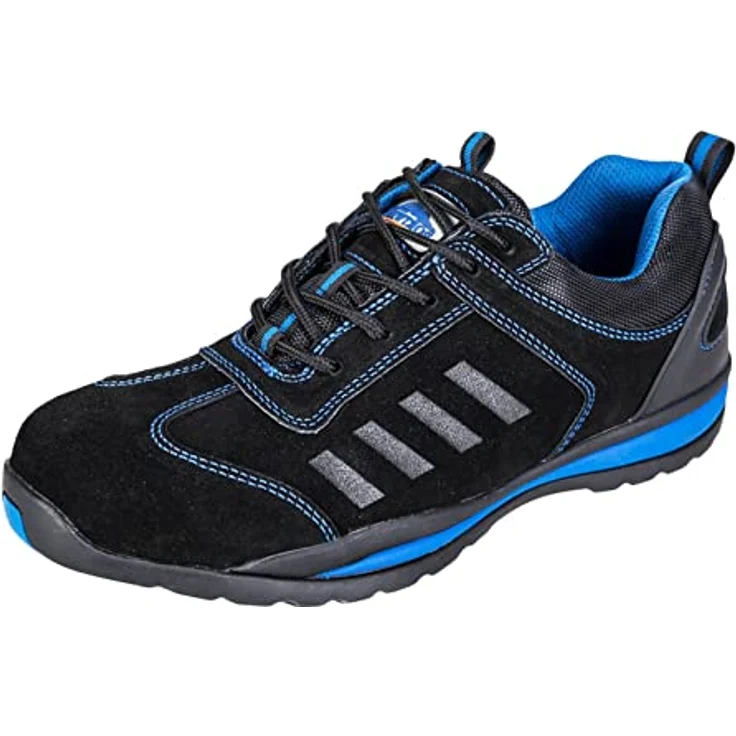 Portwest FW34 Steelite Lusum Sicherheits-Trainer S1P HRO, Wildleder/Textil, hitzebeständige Gummisohle, Stahlkappe, blau, Gr. 41 – Bild 2