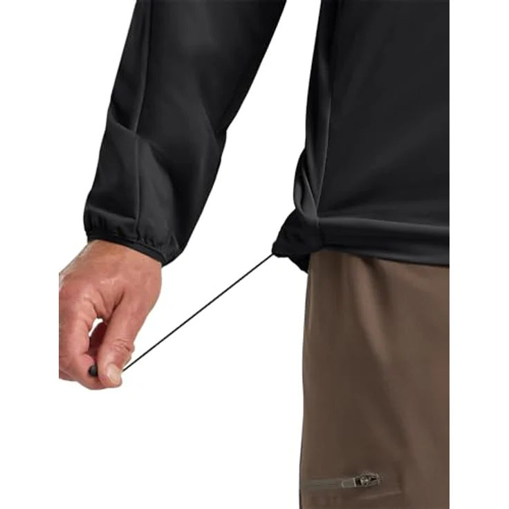 Jack Wolfskin Prelight Stride Jkt M, leichte Herrenjacke mit UV-Schutz und windabweisendem Texashield Core Material, Schwarz, Größe L – Bild 5