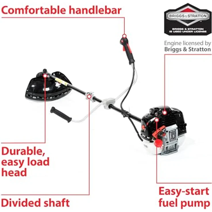 NAX POWER PRODUCTS 600B Motor 42,7 cm3 1,2kW Briggs & Stratton Lizenzware Benzin-Sense Freischneider Rasentrimmer, Schwarz – Bild 3