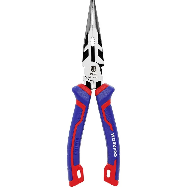 WorkPro Flachzange WorkPro WP231021 Universal Langbeckzange Chrom-Vanadium Stahl 200 mm, ergonomischer Griff, robust und korrosionsbeständig
