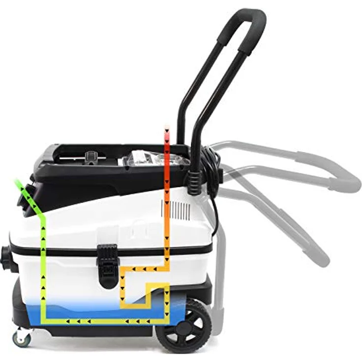 Wiltec Industriestaubsauger 1600 Watt & 30 Liter Behälter, Nass- und Trockensauger mit 3-Fach Filtersystem & Blasfunktion, Mehrzwecksauger mit Zubehör – Bild 5