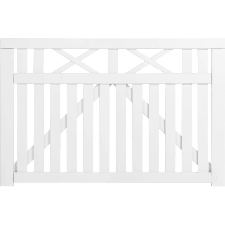 PLUS Zauntor Vinesse, 150 x 98 cm, weiß, FSC®-zertifiziert, Kiefer/Fichte, grundbehandelt
