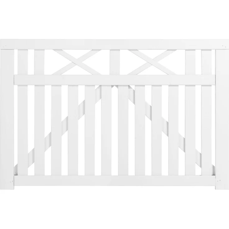 PLUS Zauntor Vinesse, 150 x 98 cm, weiß, FSC®-zertifiziert, Kiefer/Fichte, grundbehandelt