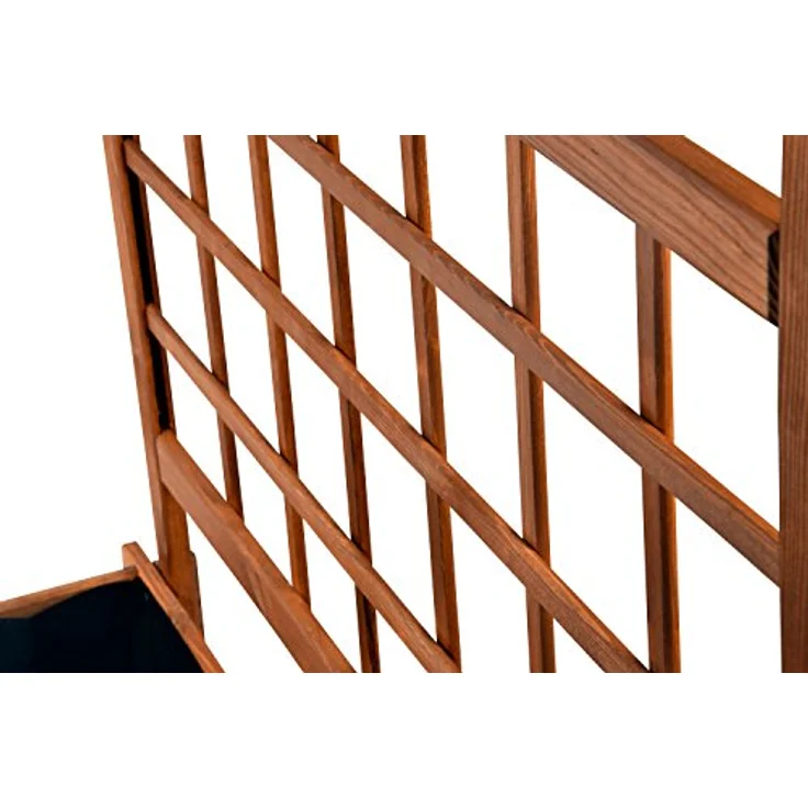 dobar Hochbeet, Drei-EtagenPeru aus Holz mit Spalier Rankgitter: Pflanzkasten Frühbeet Bausatz für Gemüse, braun, 110x88x115 cm, 58185FSC – Bild 4