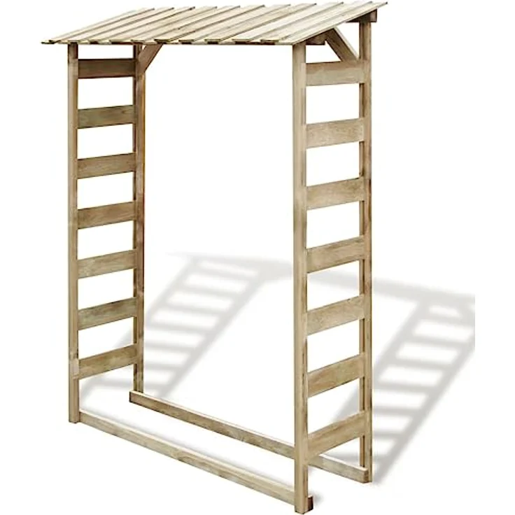 vidaXL Kiefer KDI Brennholzregal 150x44x176 cm Kaminholzregal Holzunterstand – Bild 1