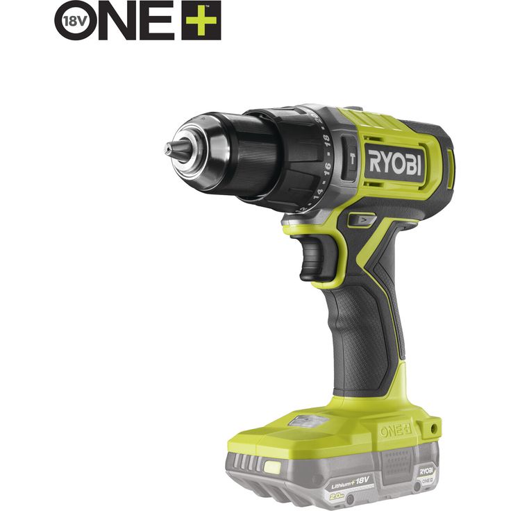 Ryobi Akku-Schlagbohrschrauber 'ONE+ RPD18-0', 18 V, Hammerbohren in Beton, 2 Gänge, 24 Drehmomentstufen, LED-Arbeitsleuchte