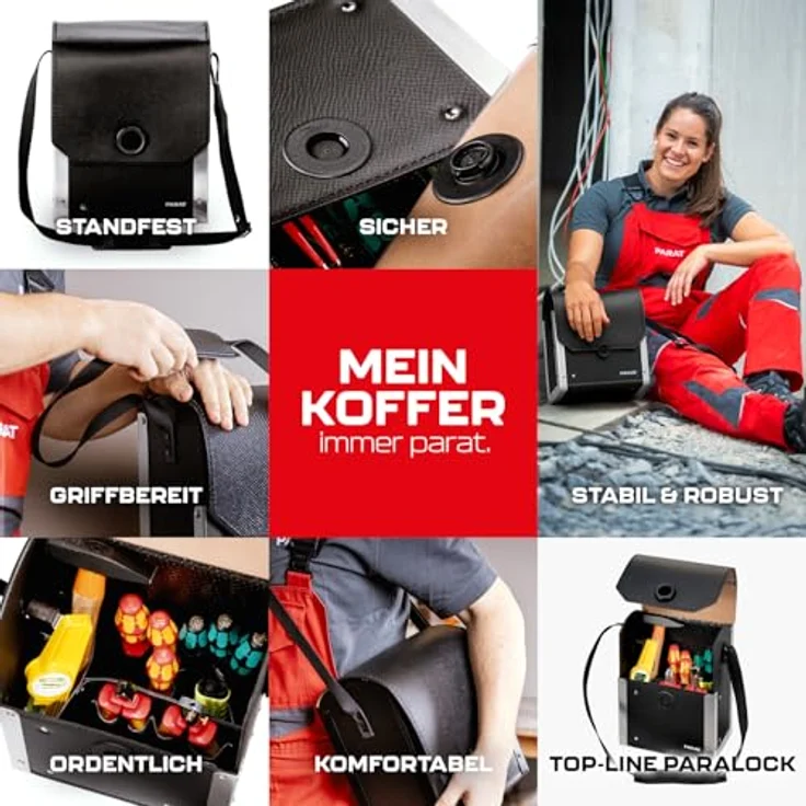 Parat Werkzeugtasche aus Rindleder 230 x 140 x 300 mm m (30200581) – Bild 10