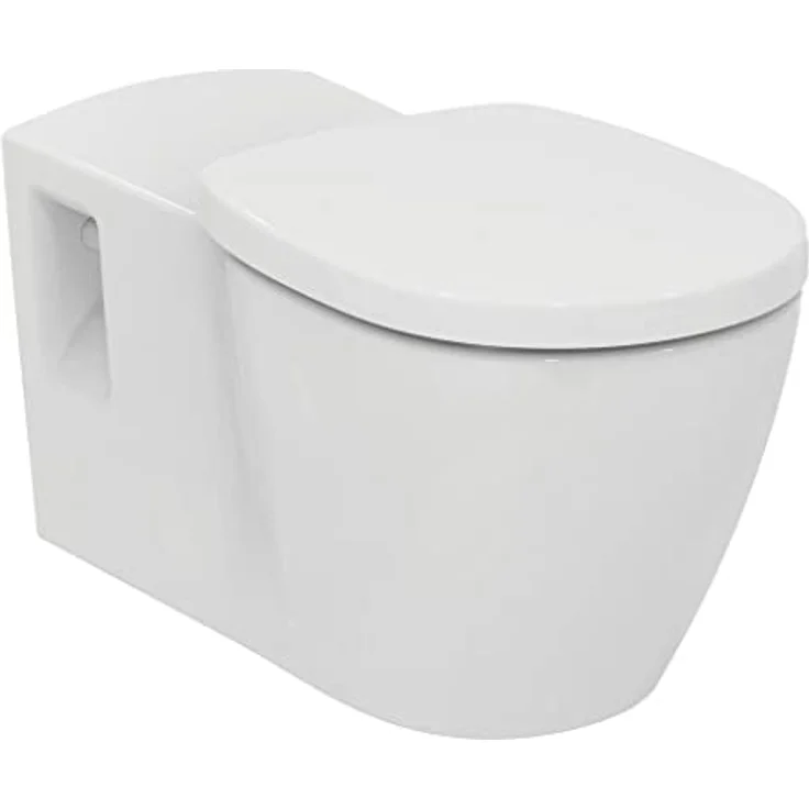 Ideal Standard WC-Sitz Connect Freedom, Duroplast-Kunststoff, kratzfest, Weiß mit Edelstahlscharniere und Winkelpuffern – Bild 2
