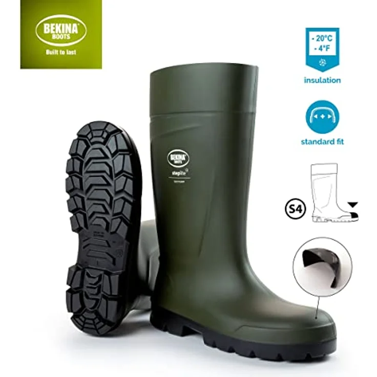 Bekina Steplite Easygrip S4 Sicherheitssneaker, isoliert bis -20°C, SRC-geprüfte Sohle, Stahlkappe, Grün Schwarz P, Größe 40 – Bild 3
