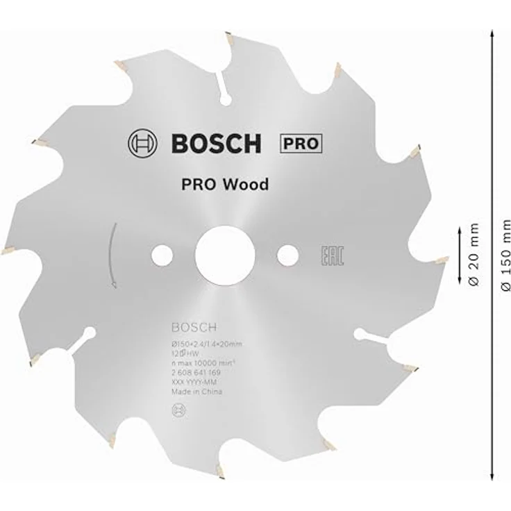 Bosch Professional Kreissägeblatt Optiline Wood (für Holz, 150 x 20 x 2,4 mm, 12 Zähne, Zubehör Kreissäge) – Bild 3