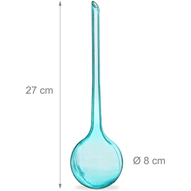 relaxdays Tropfer 8 x Bewässerungskugeln, hellblau, 250 ml Fassungsvermögen für dosierte Bewässerung bis zu 2 Wochen – Bild 4
