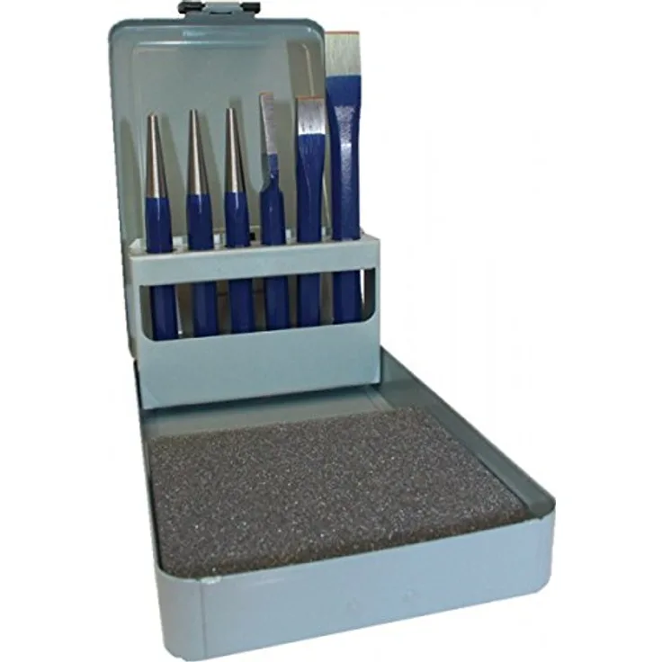 Kayser PROMAT 812360 Meißel-/Durchtreibersatz CV. 6tlg. blau m.Kassette PROMAT