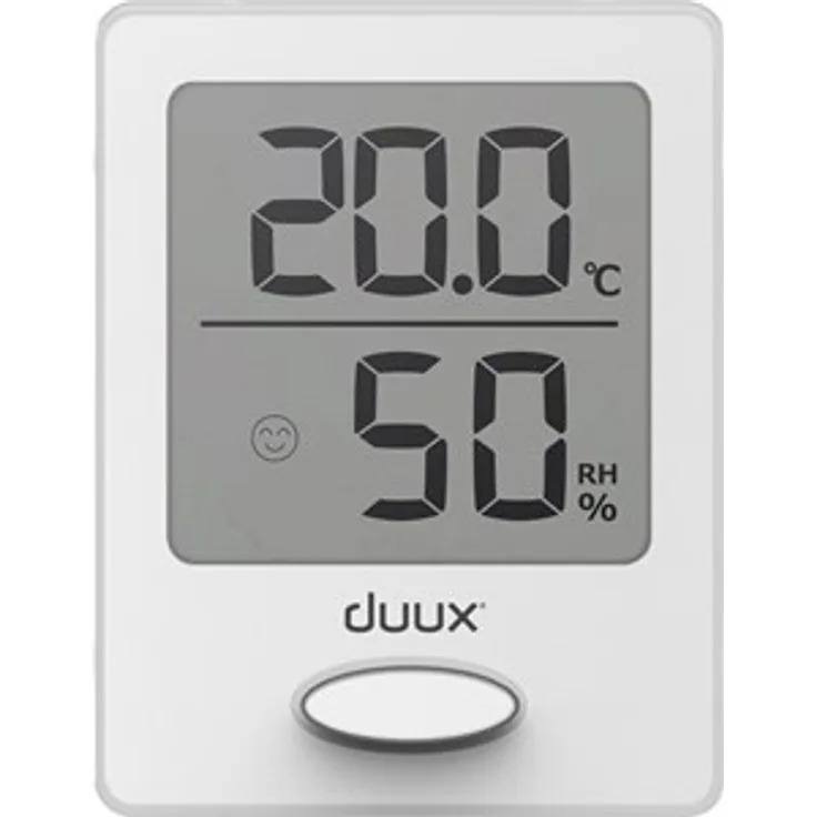 Duux Sense, Hygrometer und Thermometer mit großem LCD-Display, weiß