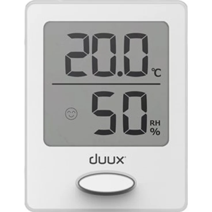Duux Sense, Hygrometer und Thermometer mit großem LCD-Display, weiß