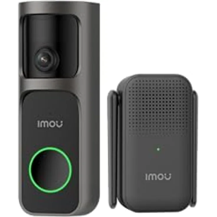 Imou Video-Türsprechanlage Doorbell 3 Kit, 4-MP-QHD mit KI-gestützter Erkennung, wetterfest, Akku, weiß