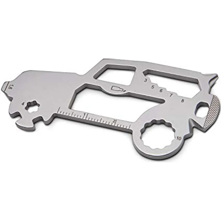 ROMINOX Key Tool, Edelstahl Multitool mit 19 Funktionen, Schlüsselanhänger für SUV, praktische Kleinigkeit für Adventskalender – Bild 5