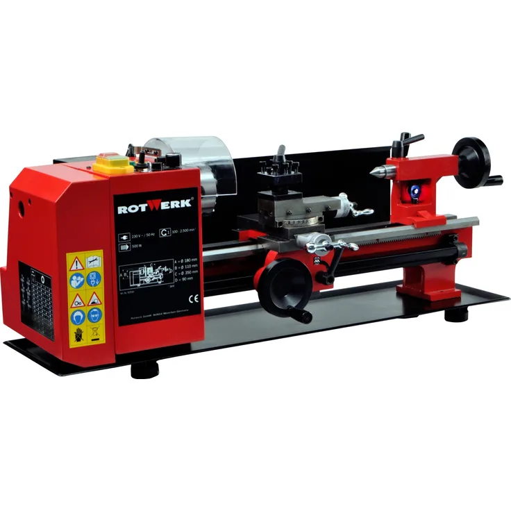 Rotwerk EDM 350 BL, Leitspindeldrehmaschine mit bürstenlosem Antrieb und 0,05 mm Ablesegenauigkeit