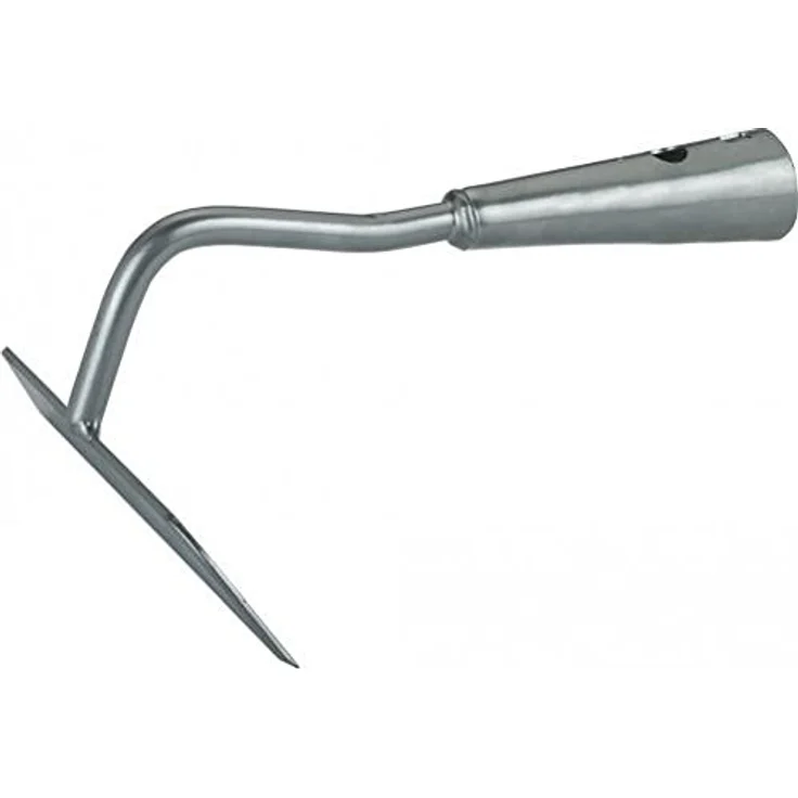 Triuso Kleinhacke Ziehhacke Schuffel 16 cm, Silber pulverbeschichtet, große Stieldülle 28 mm, Bodenbearbeitungswerkzeug – Bild 2