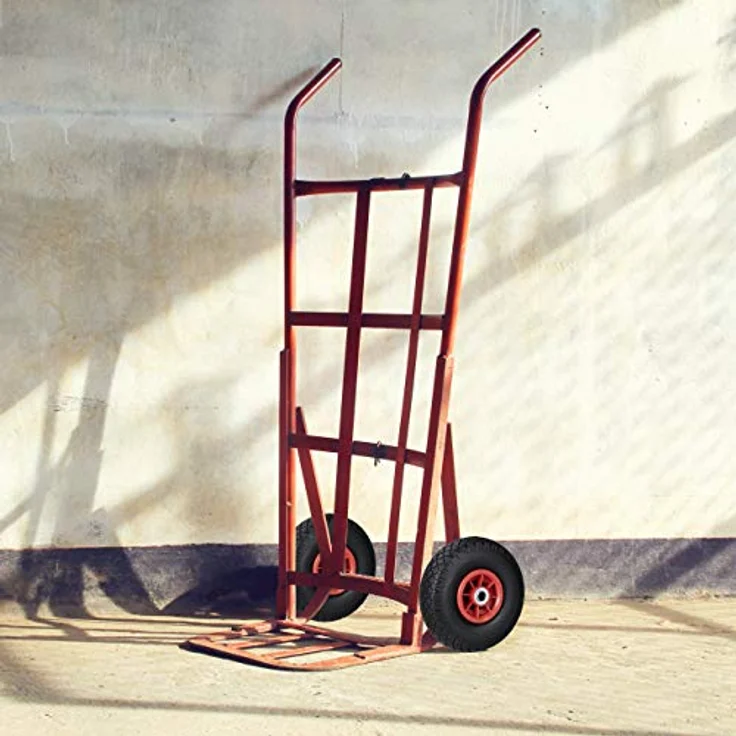 Relaxdays 8 x Sackkarrenrad, pannensichere Vollgummireifen, 3.00-4 Zoll, 20 mm Achse, bis 80 kg, Ersatzrad 260x85mm, schwarz-rot – Bild 2