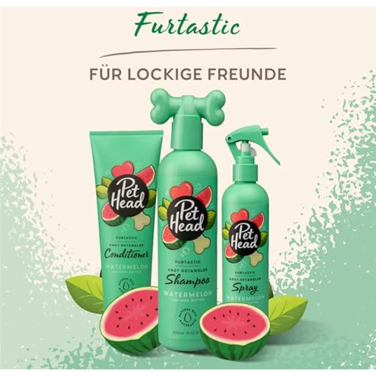 Pet Head Furtastic Tiershampoo, Pflege für langes und lockiges Fell, 300 ml, mit Wassermelonenduft, vegan und cruelty-free – Bild 7