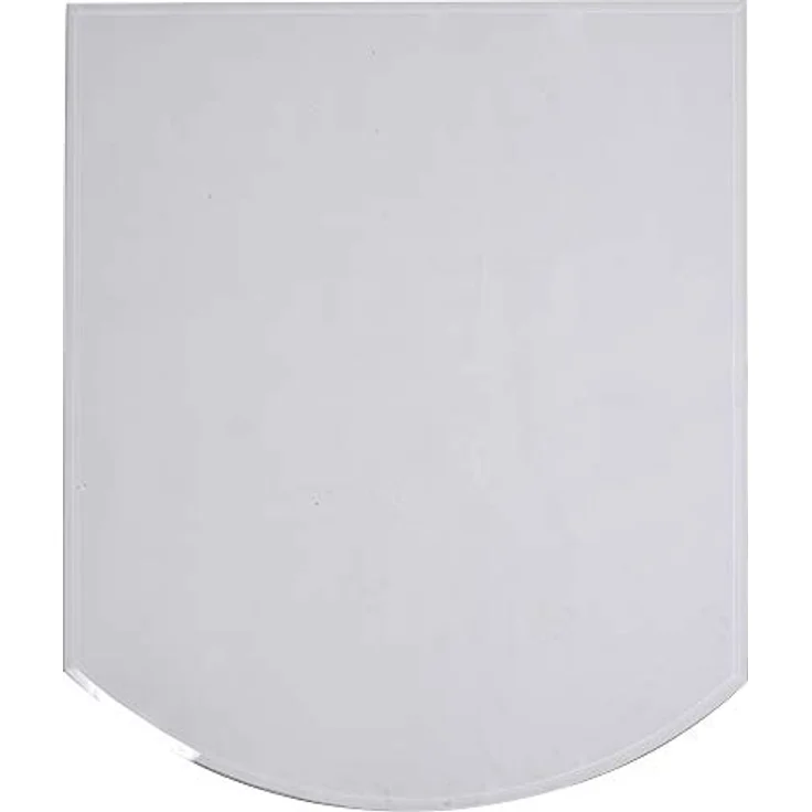 FIREFIX 1958/1 Glasbodenplatte, Hitzeschutz Ofen, Segmentbogen-Bodenplatte (1.000 x 1.200 x 1.000 mm), 8 mm starkes Klarglas (Sicherheitsglas ESG) mit 20 mm Facettenschliff, transparent – Bild 2