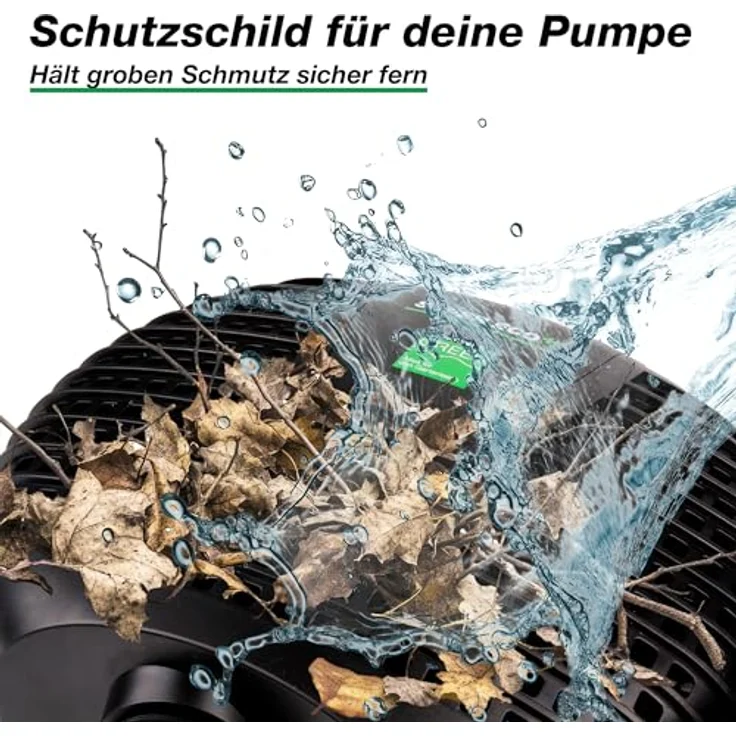 Wagner GREEN SUPER ECO+ 3500, Tauchpumpe mit 14 Watt, 3,5m³/h Förderleistung, 2,5m H max, für Teichfilter und Bachlauf – Bild 6
