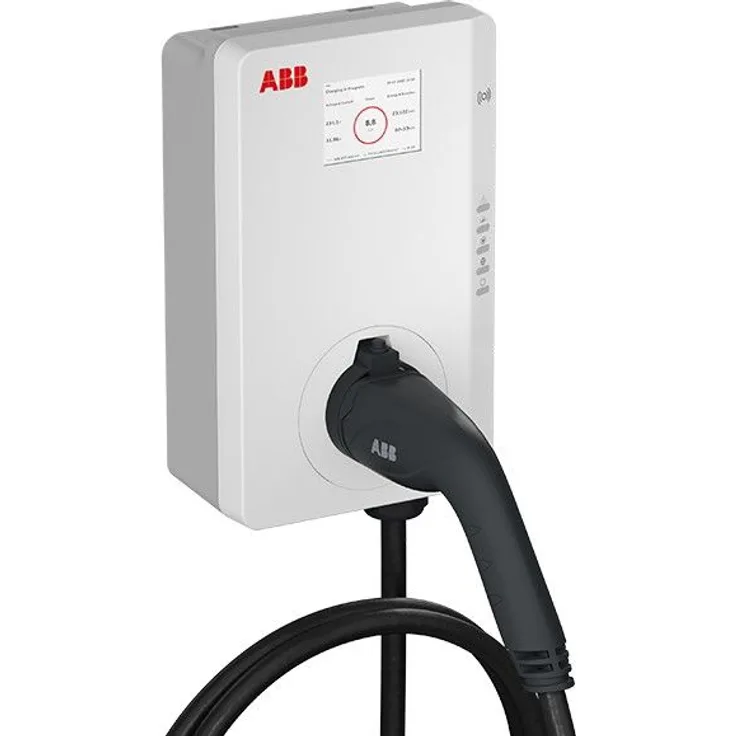 ABB AC Terra 22 KW, 32 A, 5m Kabel, Wallbox - Wandladestation (Hersteller-Artikelnr. 6AGC081285), integrierter Energiezähler, Bluetooth, WLan, Ethernet