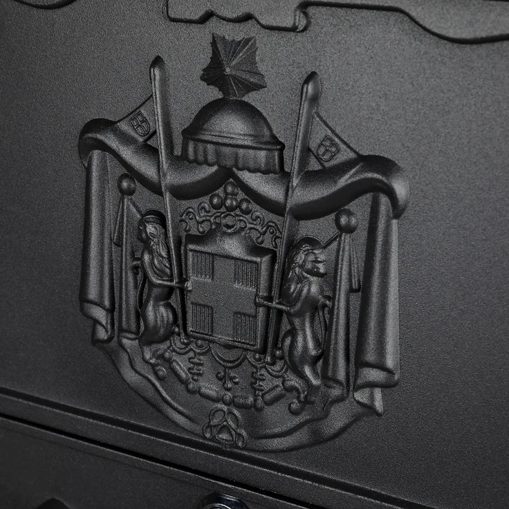 Briefkasten Antik Wandbriefkasten Briefkastenanlage Mailbox Letterbox Schwarz – Bild 4