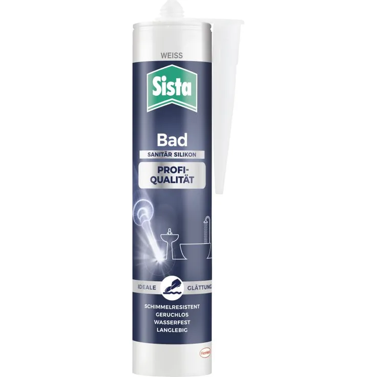 Sista Bad Sanitär-Silikon Herstellerfarbe Weiß SBPWH 280ml