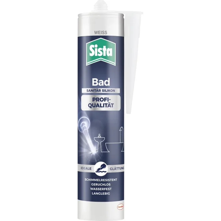 Sista Bad Sanitär-Silikon Herstellerfarbe Weiß SBPWH 280ml