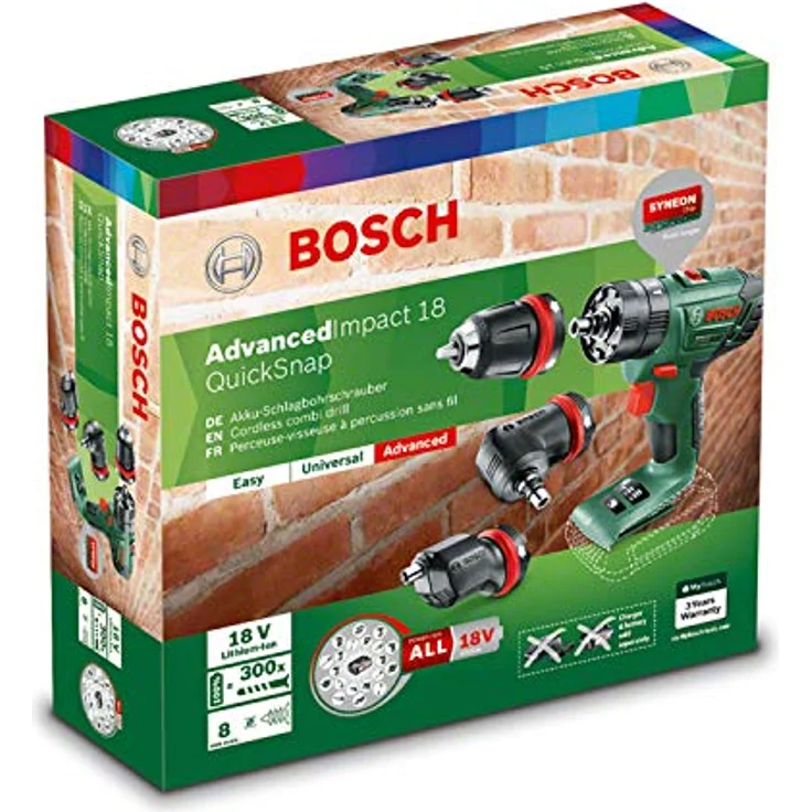 Bosch Schlagbohrschrauber AdvancedImpact 18 (ohne Akku,18 Volt System,Quicksnap Technologie, im Karton) – Bild 4