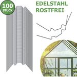 Gewächshausklammern aus Edelstahl, 100 Stück
