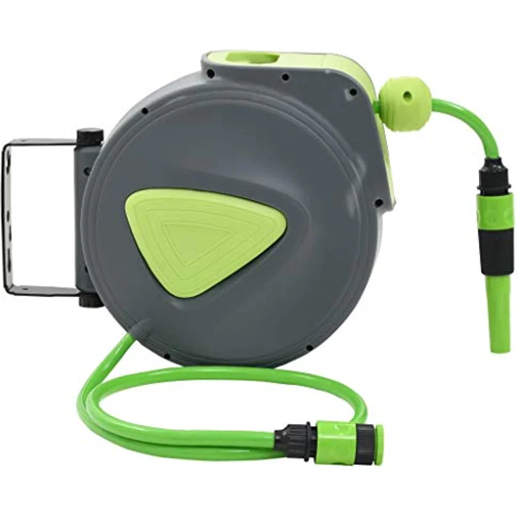 vidaXL Wasserschlauchtrommel Automatisch Einziehbar Wandmontage 10+1 m Aufroll-Automatik – Bild 2