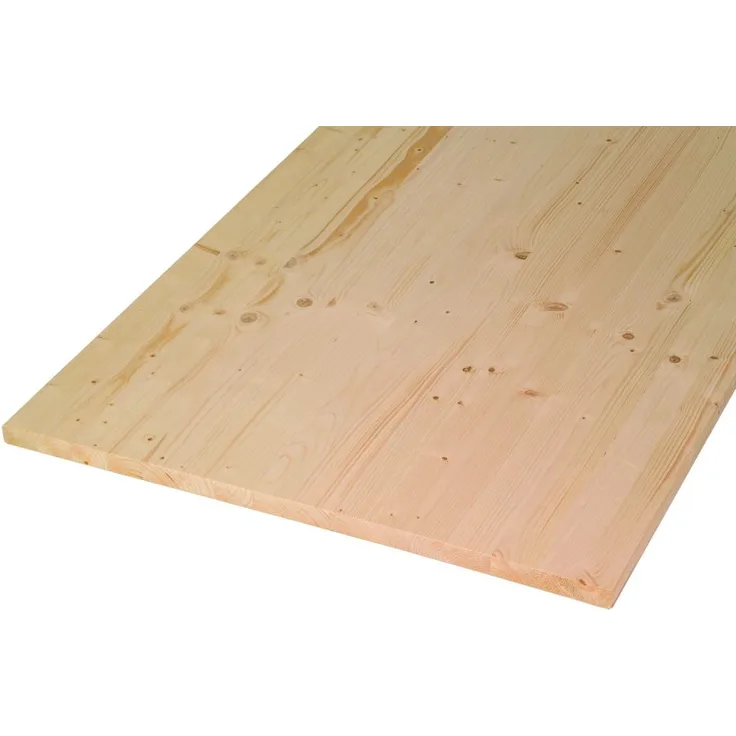 Tischplatte Fichte Oberfläche geschliffen Kanten abgerundet 180 x 80 cm 28 mm