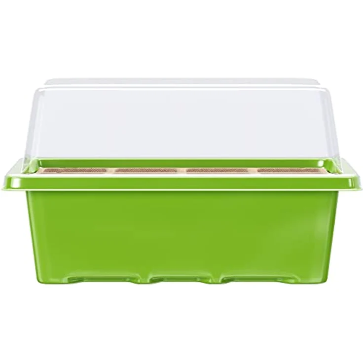 6 x WELLGRO Mini Gewächshaus inkl. Pflanzschilder - für bis zu 12 Pflanzen - ca. 19 x 14,5 x 11cm je Zimmergewächshaus mit Pflanzeinsatz – Bild 5