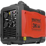 Haussmann MATRIX Stromerzeuger Inverter Benzin Stromgenerator Notstromaggregat PG3000i-USB 3300 Watt Leistung (149cm³ und 4PS) und 2x USB-Port