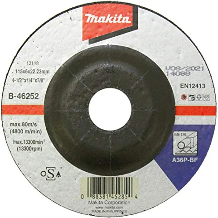 Makita Schruppscheibe Stahl, 115 x 6 mm - B-46252