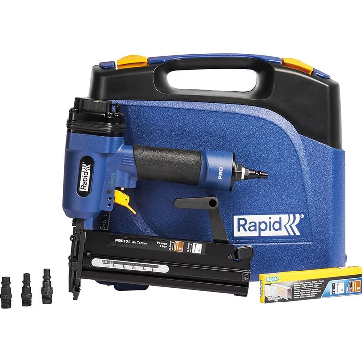 Rapid Drucklufttacker und –Nagler PBS151 für Innenausbau, für Klammern 20-40 mm und Nägel 15-50 mm – Bild 2