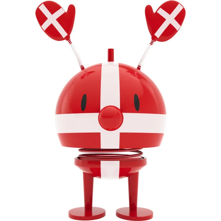 Hoptimist Roligan Bumble Medium, Wackelfigur, Wackel Figur, Dekoidee, Kunststoff, Rot, 14 cm, 26179