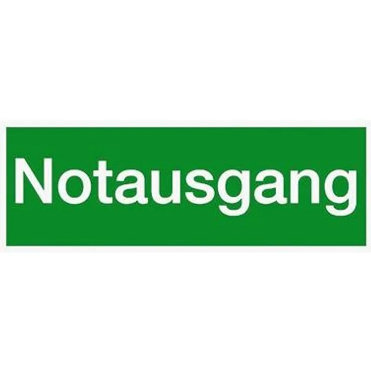 Neutralware Hinweisschild Maße: 29,7 x 10,5 cm (B x H) Text des Aufdruckes: Notausgang