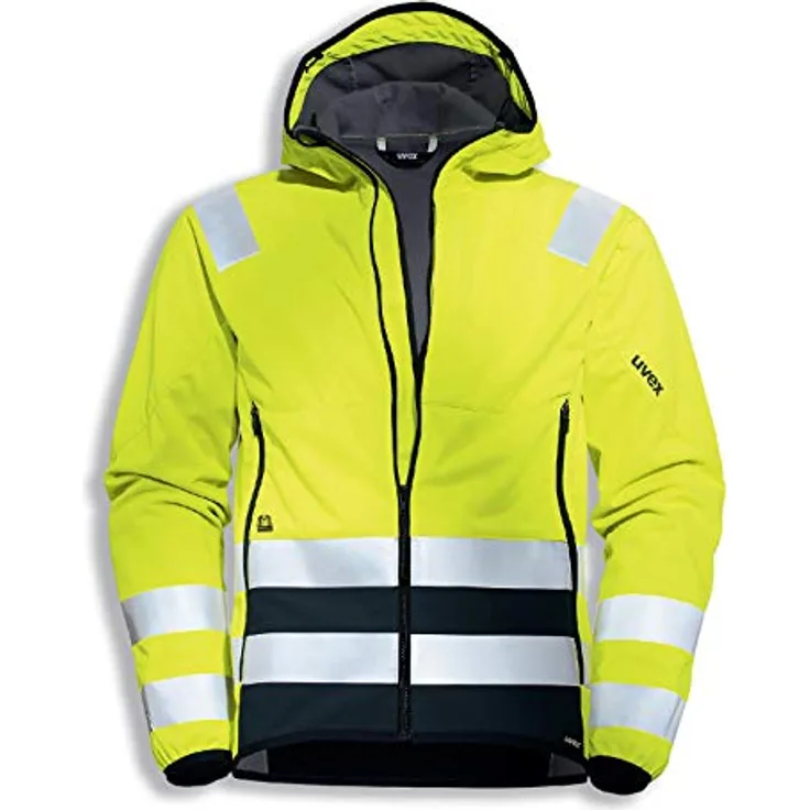 UVEX Herren-Softshelljacke protection flash, Warnschutzkleidung, Größe 6XL