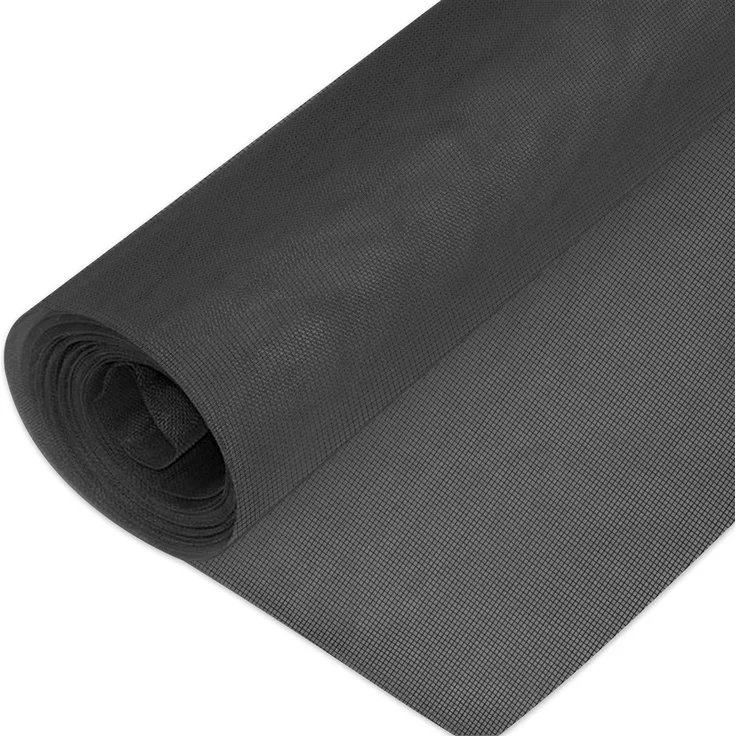Intirilife Fliegennetz aus Fiberglas Schwarz Meterware Breite 150cm Maschenweite 1,2mm - UV beständig Fliegengitter Insektenschutz Gitter Fenster Tür