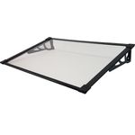 Trutzholm Aluminium Vordach II als Haustürvordach 120 x 80 cm schwarz Türdach Türvordach Haustürvordach Pultvordach